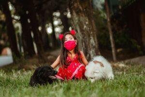 Dachshund Watch Over Children 